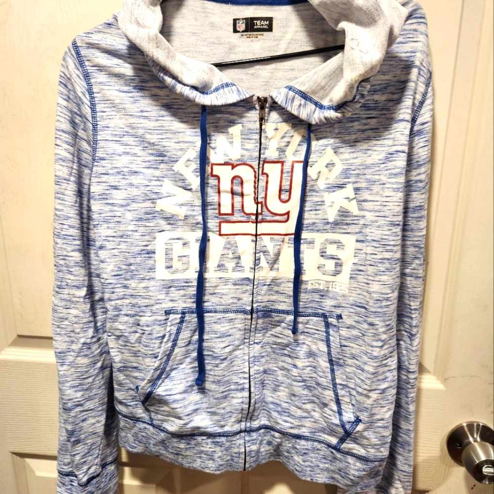 New York Giants Blue and White Hoodie